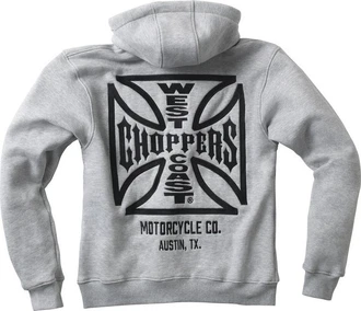 West Coast Choppers Kapuzenpullover Og Atx Zip Hoody Grau Melange