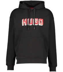 HUGO Sweatshirt Hoodie Diqerio Beige/Schwarz/Rot
