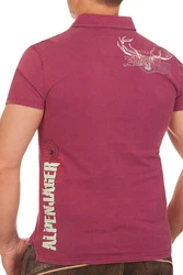 MarJo Trachtenshirt Herren ALPENJGER blau/bordeaux