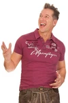 MarJo Trachtenshirt Herren ALPENJGER blau/bordeaux