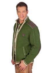 Spieth & Wensky Trachtenstrickjacke NETZBACH Meisterschaftsjacke grün/schwarz