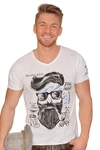 Hangowear Trachtenshirt KENNY BAVARIA hellgrau/weiß