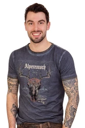 MarJo Trachtenshirt Herren JÜRGEN pavement/blau