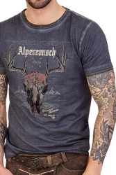 MarJo Trachtenshirt Herren JÜRGEN pavement/blau