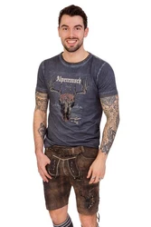 MarJo Trachtenshirt Herren JÜRGEN pavement/blau