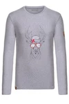 Almgwand Outdoorjacke Longsleeve Herren SCHWAIGERALM bordeaux/graumeliert