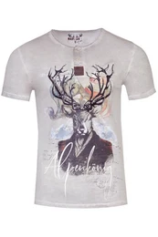 Trachtenshirt Trachtenshirt Herren - ALPENKNIG - nebelgrau
