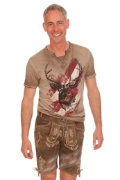 Trachtenlederhose Lederhose Herren kurz - FITO AUSTRIA - braun
