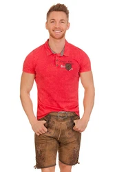 Hangowear Trachtenshirt ODOARDO Herren rot/anthrazit