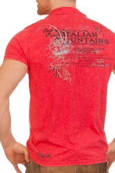 Hangowear Trachtenshirt ODOARDO Herren rot/anthrazit