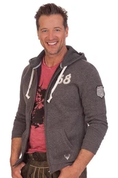 KRGER BUAM Outdoorjacke Sweatjacke Herren - HIRSCHKOPF - braun, grau