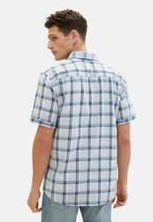 TOM TAILOR Kurzarmhemd Blau/Hellblau/Grau