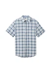TOM TAILOR Kurzarmhemd Blau/Hellblau/Grau