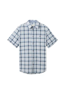 TOM TAILOR Kurzarmhemd Blau/Hellblau/Grau