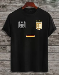 T-Shirt Herren Trikot Fan Fuball Deutschland Europameisterschaft EM 2024 aus Baumwolle