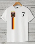 RMK T-Shirt Herren Shirt Trikot Fan Fuball Deutschland Germany EM WM 2024 Creme/Weiß/Dunkelblau