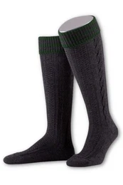 Trachtensocken Trachten Kniestrmpfe - L8995R - anthrazit, oliv
