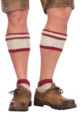 Lusana Trachtensocken Loferl L579 apfelgrün/dunkelrot (L579)