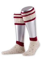 Lusana Trachtensocken Loferl L579 apfelgrün/dunkelrot (L579)