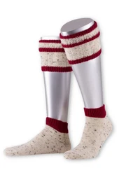 Lusana Trachtensocken Loferl L579 apfelgrün/dunkelrot (L579)