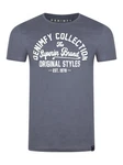 DENIMFY T-Shirt Herren Printshirt DFNuri Regular Fit Dunkelblau/Grau/Blau/Hellblau/Dunkelgrün