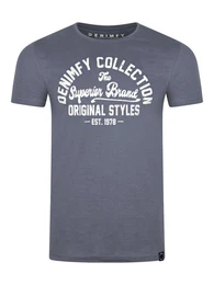 T-Shirt Herren Printshirt DFNuri Regular Fit (1-tlg) Kurzarm Tee Shirt mit Rundhalsausschnitt aus 100% Baumwolle