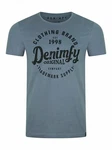 DENIMFY T-Shirt Herren Printshirt DFNuri Regular Fit Blau/Hellblau