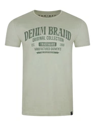 DENIMFY T-Shirt Herren Printshirt DFNuri Regular Fit Grün/Dunkelgrün/Khaki/Hellgrün