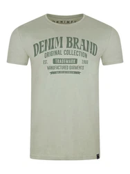 DENIMFY T-Shirt Herren Printshirt DFNuri Regular Fit Grün/Dunkelgrün/Khaki/Hellgrün