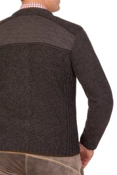 Spieth & Wensky Trachtenstrickjacke KASIMIR dunkelgrau/jeansblau