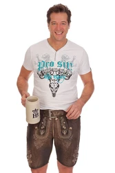Hangowear Trachtenshirt CARLOS Herren weiß/grau