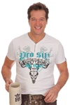 Hangowear Trachtenshirt CARLOS Herren weiß/grau