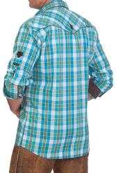 Spieth & Wensky Trachtenhemd WALES rot/aqua