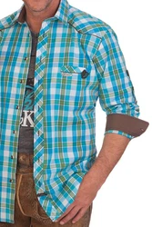 Spieth & Wensky Trachtenhemd WALES rot/aqua