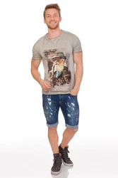 Hangowear Trachtenshirt FRITZ Herren grau/schlamm