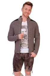 Spieth & Wensky Outdoorjacke Strickjacke STEINERBERG dunkelblau/nuss