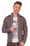 Spieth & Wensky Outdoorjacke Strickjacke STEINERBERG dunkelblau/nuss