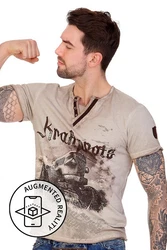 Hangowear Trachtenshirt EVERETT beige/türkis