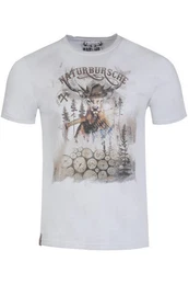 Trachtenshirt Trachtenshirt Herren - GUIDO - hellgrau, sand antik