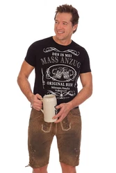 Hangowear Trachtenshirt CLEMENS schwarz/weiß