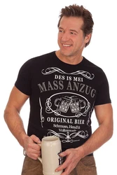 Hangowear Trachtenshirt CLEMENS schwarz/weiß