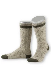 Lusana Trachtensocken L5698T braun/grün/marine (L5698T)