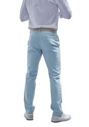 John Devin Chinohose Regular-Fit Hellblau/Blau