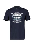 LERROS T-Shirt mit Frontprint Dunkelblau/Blau