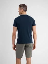 LERROS T-Shirt mit Frontprint Dunkelblau/Blau