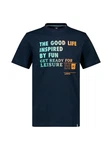 LERROS T-Shirt mit Frontprint Dunkelblau/Blau