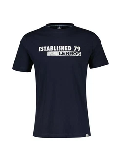 LERROS T-Shirt Logo (T-Shirt) Dunkelblau/Lila