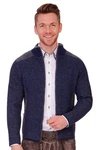 Spieth & Wensky Outdoorjacke Strickjacke STEINERBERG dunkelblau/nuss