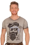 Hangowear Trachtenshirt KENNY BAVARIA hellgrau/weiß/beige