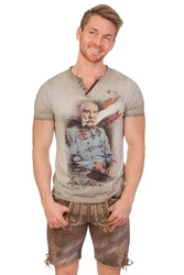 Hangowear Trachtenshirt Herren FRANZ beige/grau
